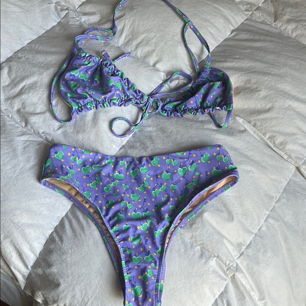 NWOT Heyharper High Waist Women’s Swim Top Small Bottom Medium
